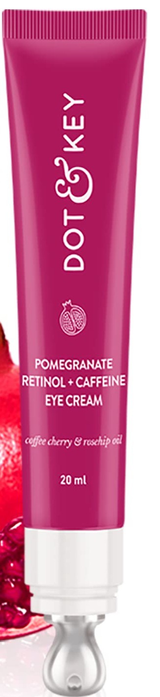 Dot & Key Pomegranate Retinol + Caffeine Under Eye Cream, Fades Dark Circles, Fine Lines & Wrinkles