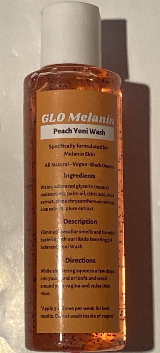 Glo Melanin Peach Yoni Wash