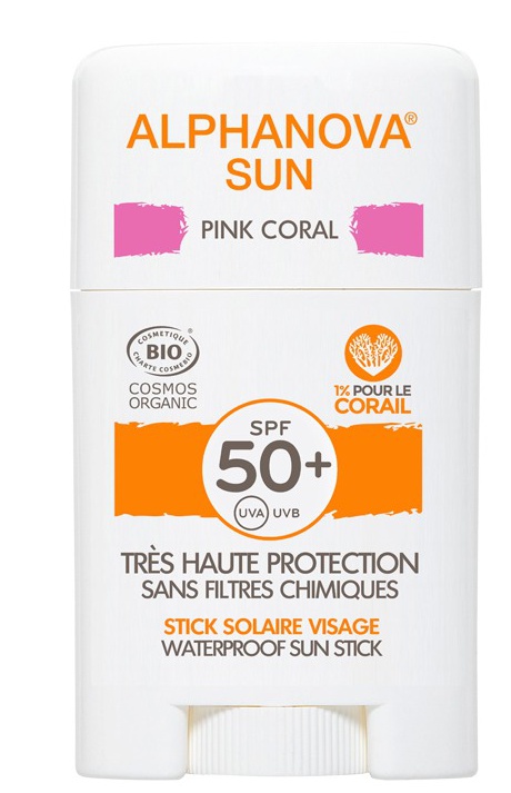 ALPHANOVA SUN Pink Sun Stick Very High Protection For Face