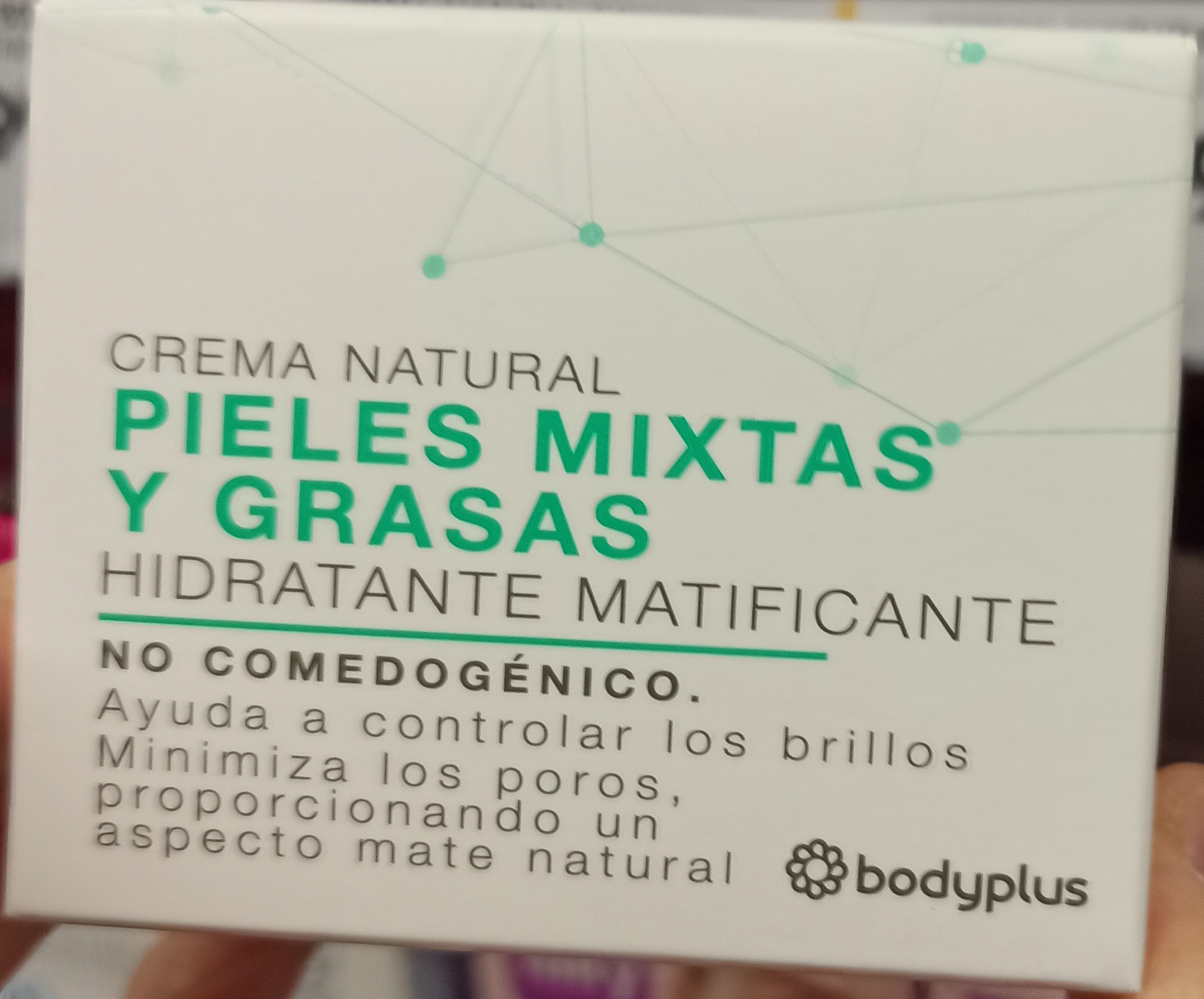 Bodyplus Crema Natural Hidratante Pieles Mixtas Y Grasas