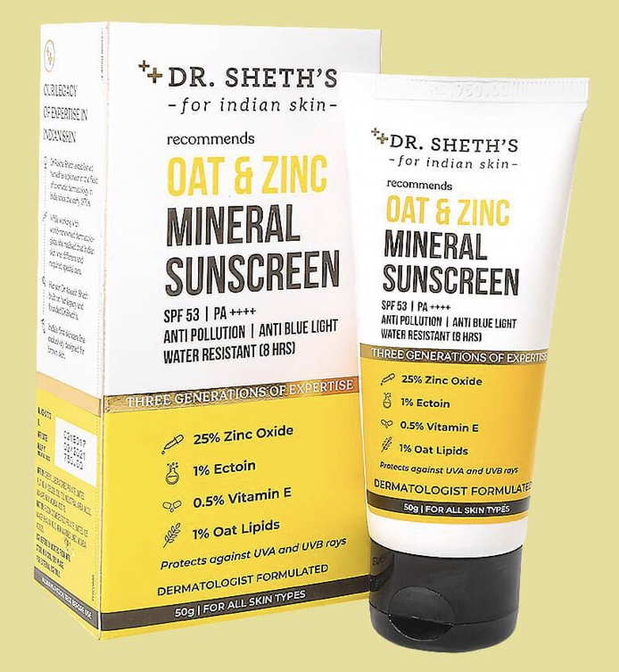Dr. Sheth's Oat And Zinc Mineral Sunscreen