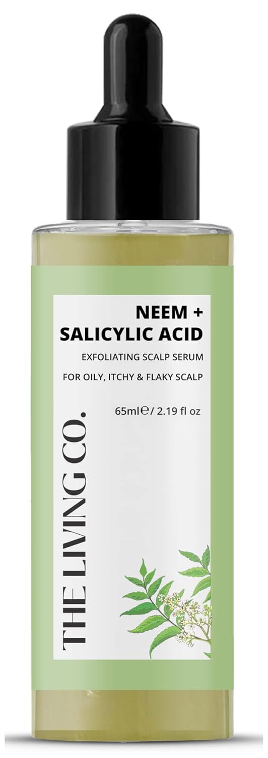 The Living Co Neem + Salicylic Acid Exfoliating Scalp Serum For Oily, Itchy & Flaky Scalp