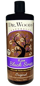 dr woods Raw Black Soap With Fair Trade Shea Butter, Original