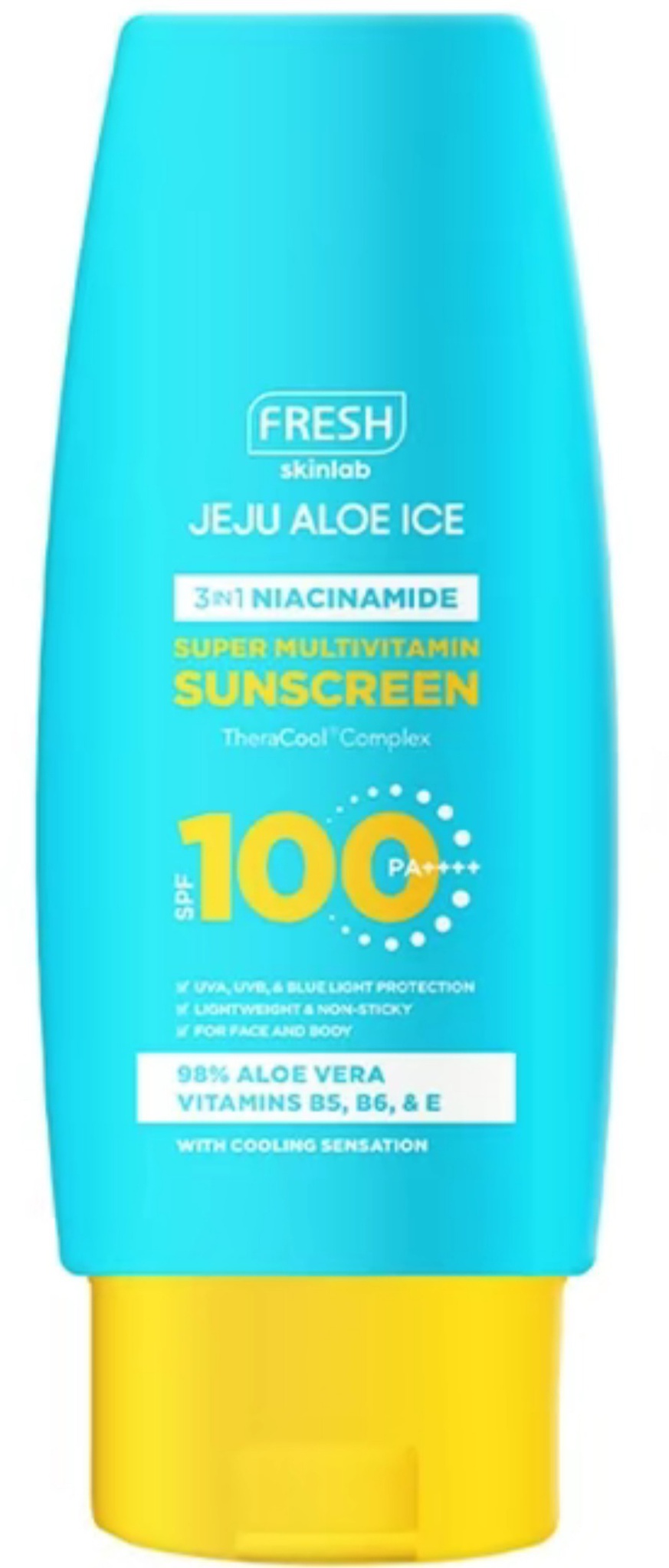 Fresh Skinlab Jeju Aloe Ice 3 In 1 Niacinamide Super Multivitamin Sunscreen SPF 100