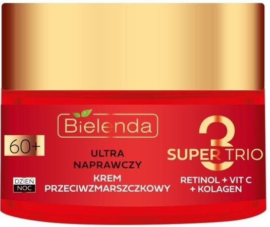 Bielenda Super Trio 3 Retinol + Vit C + Collagen Ultra Repair Anti-Wrinkle Cream 60+