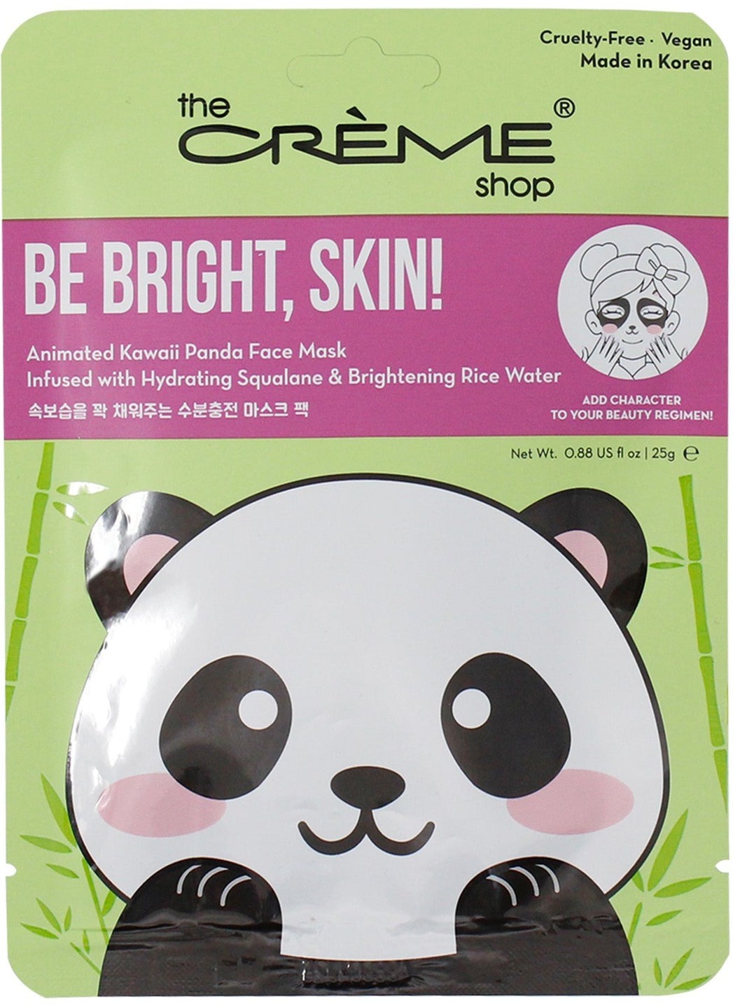 The Creme Shop Be Bright, Skin! Animated Kawaii Panda Face Mask