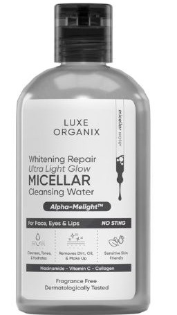 Luxe Organix Whitening Repair Ultra Light Glow Micellar Cleansing Beauty Water