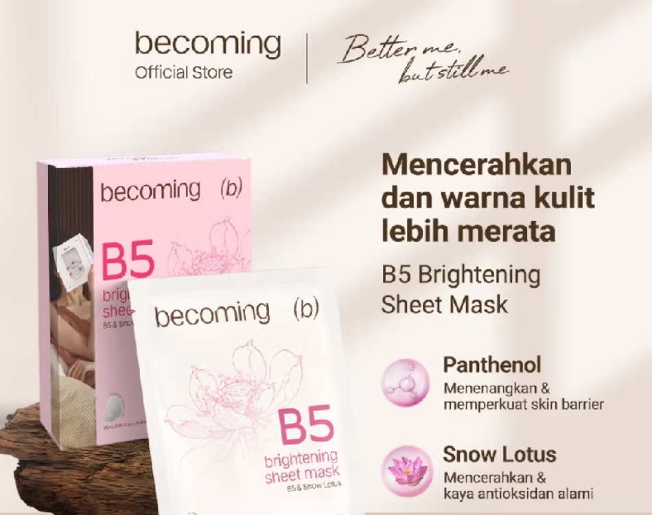 Becoming B5 Brightening Sheet Mask