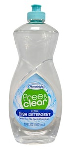 Homebright Free & Clear Dish Detergent