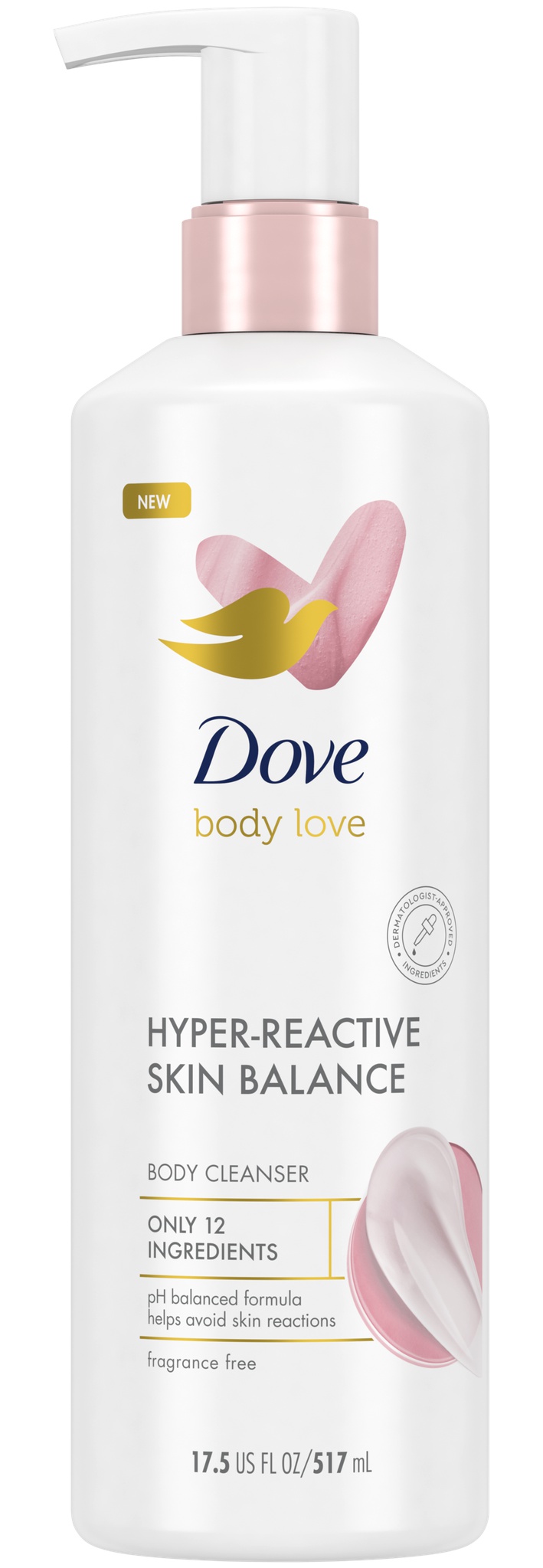 Dove Body Love Hyper-reactive Skin Balance Body Cleanser Fragrance Free