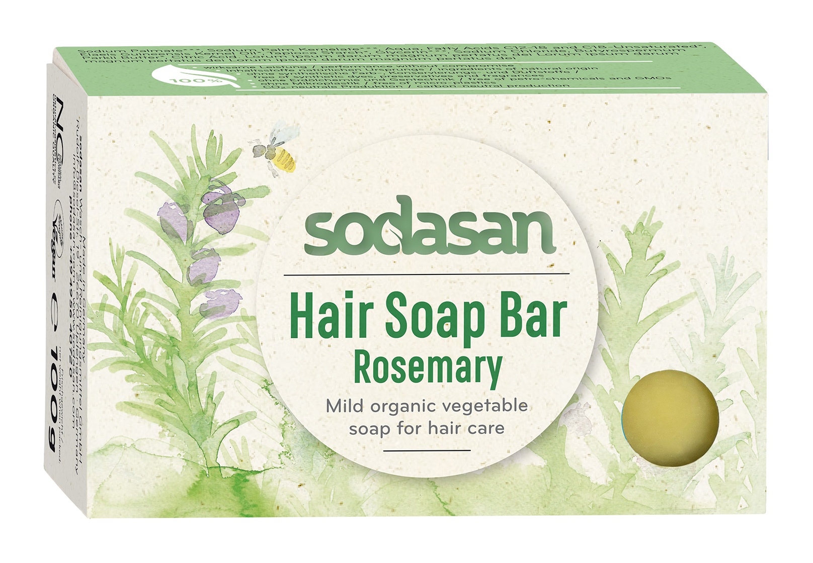 Sodasan Hair Soap Bar Rosemary