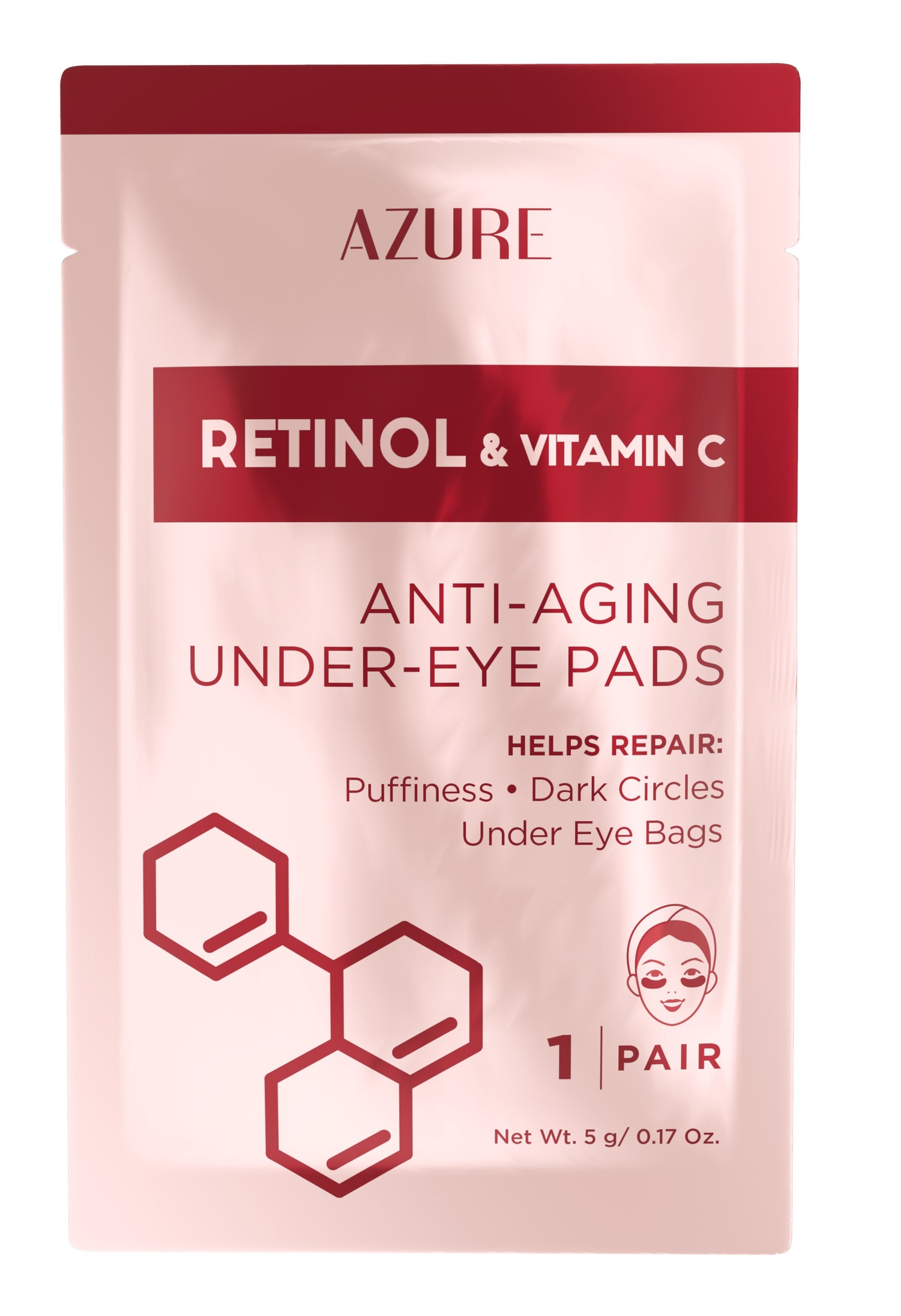 Azure Skincare Retinol & Vitamin C Anti-aging Under-eye Pads