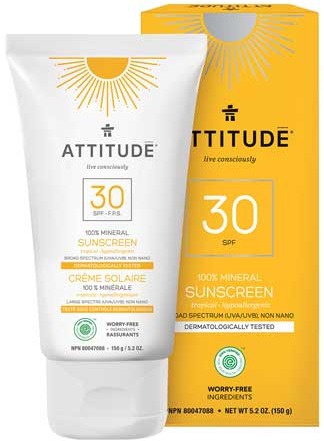 Attitude Mineral Sunscreen Spf 30 Tropical