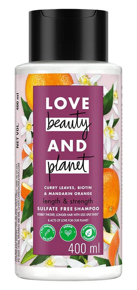 Love beauty and planet Curry Leaves, Biotin & Mandarin Sulfate Free Shampoo