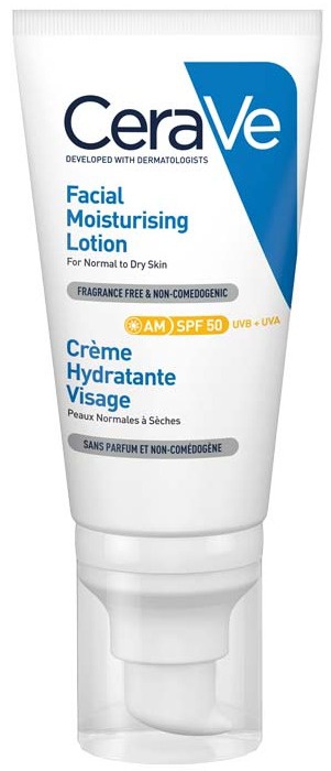 CeraVe Facial Moisturizing Lotion For Normal To Dry Skin Am SPF 50 UVB + UVA