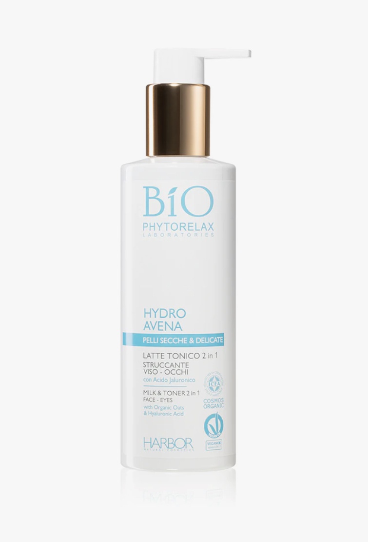 PHYTORELAX LABORATORIES Bio Hydro Avena - Latte Tonico 2 In 1 Struccante Viso/Occhi