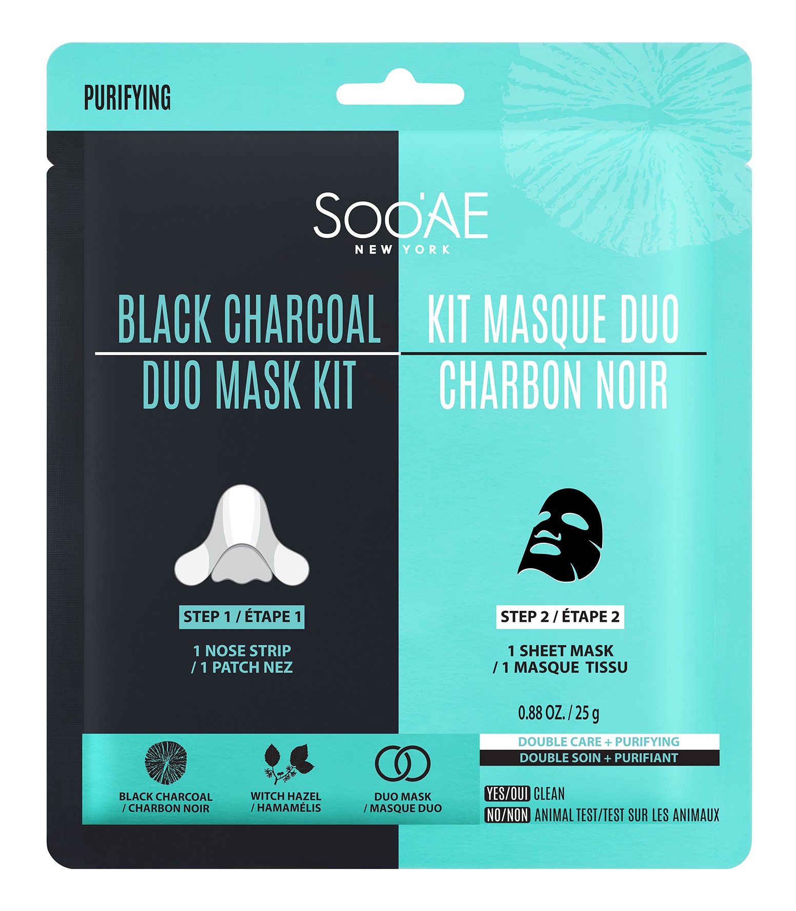 Soo'Ae Black Charcoal Kit Masque Duo