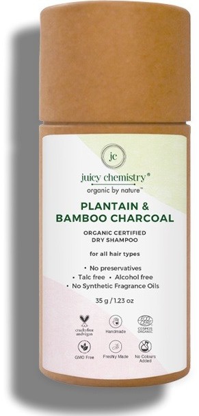 juicy chemistry Plantain, Bamboo And Charcoal Dry Shampoo