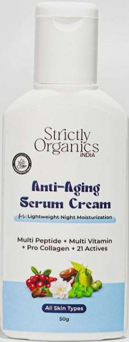 Strictly Organics 23 Actives Anti Aging Serum Cream - Lightweight Night Moisturization