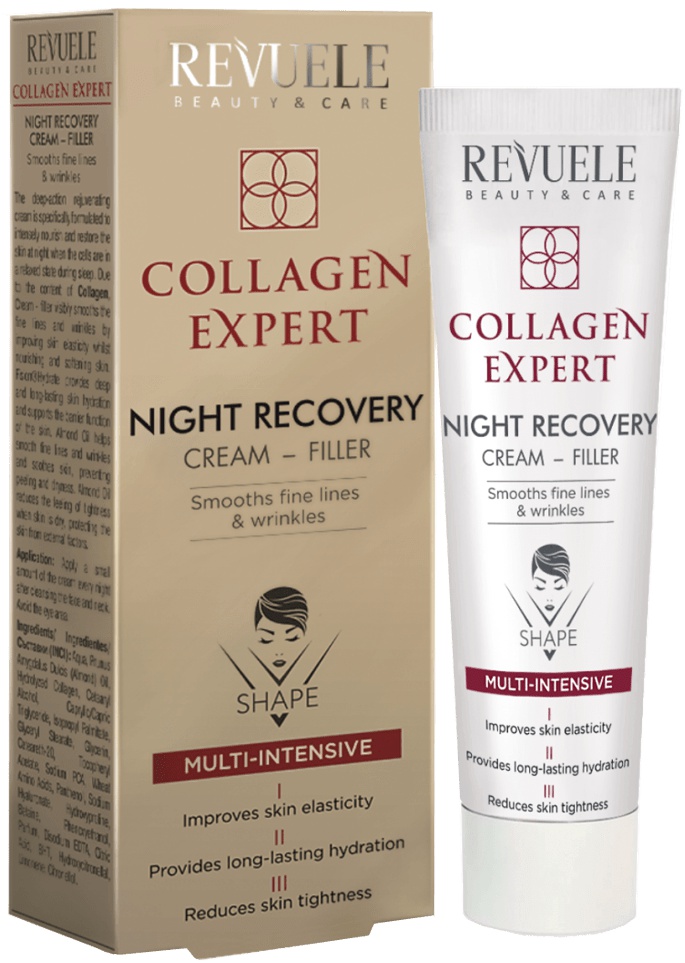 Revuele Collagen Expert Night Recovery Cream-Filler