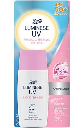 Boots Luminese UV Protect & Bright SPF50+ Pa++++