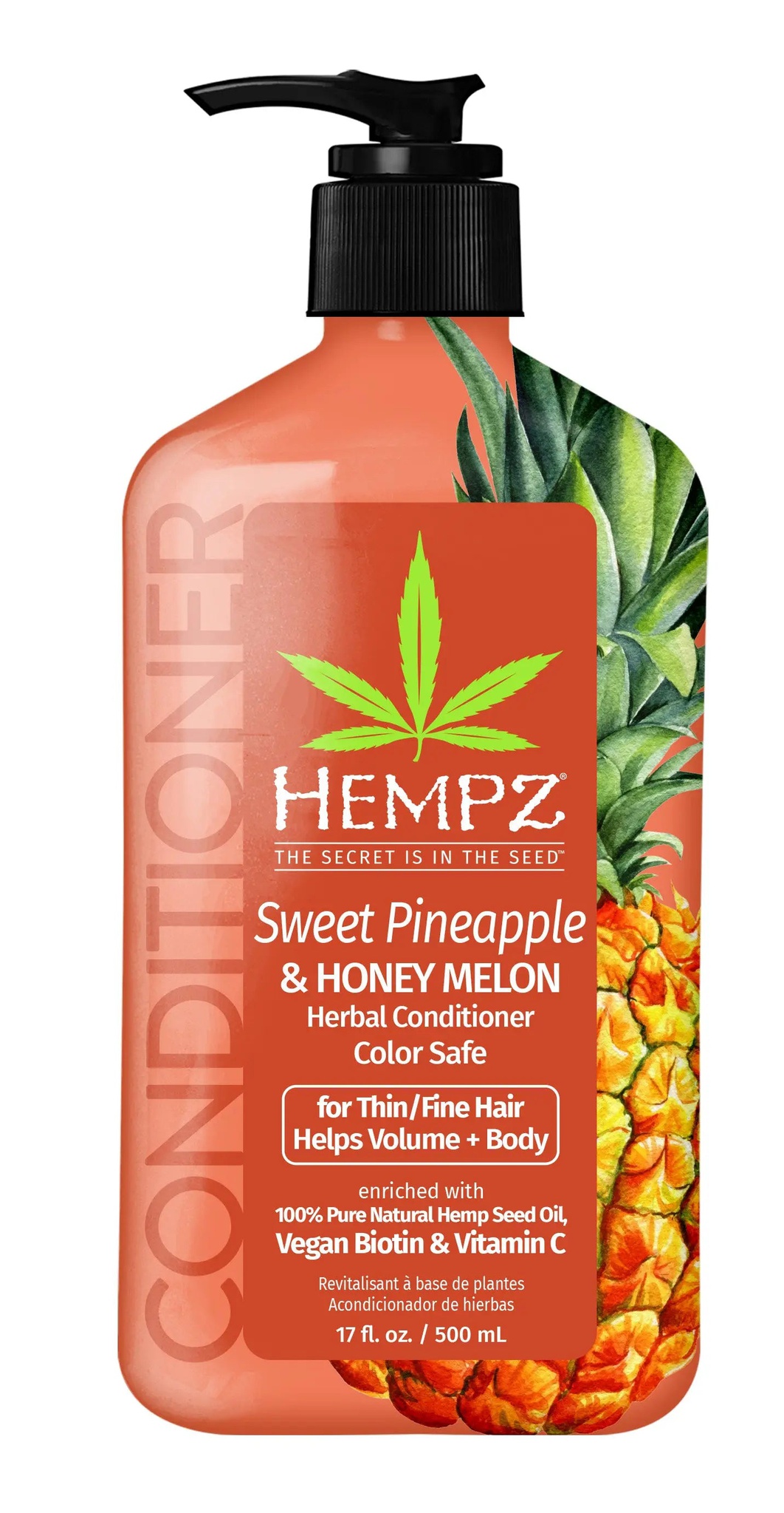 Hempz Sweet Pineapple & Honey Melon Herbal Conditioner With Vegan Biotin & Vitamin C For Thin/fine Hair