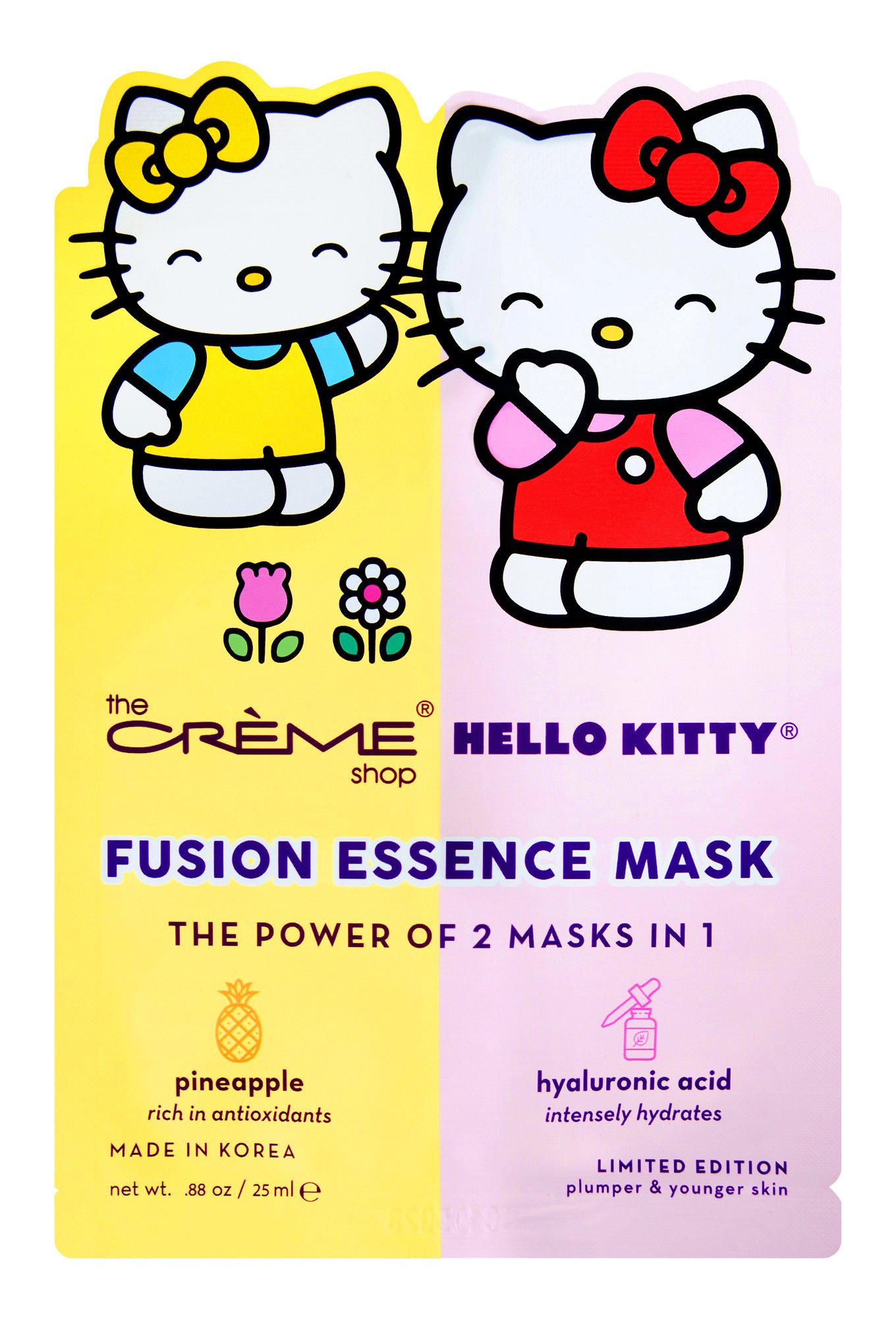 The Creme Shop Hello Kitty & Mimi Pineapple & Hyaluronic Acid Fusion Sheet Mask
