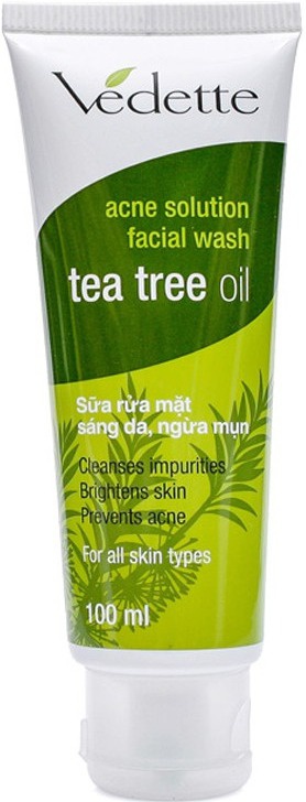 Vedette Acne Solutions Facial Wash Tea Tree Oil