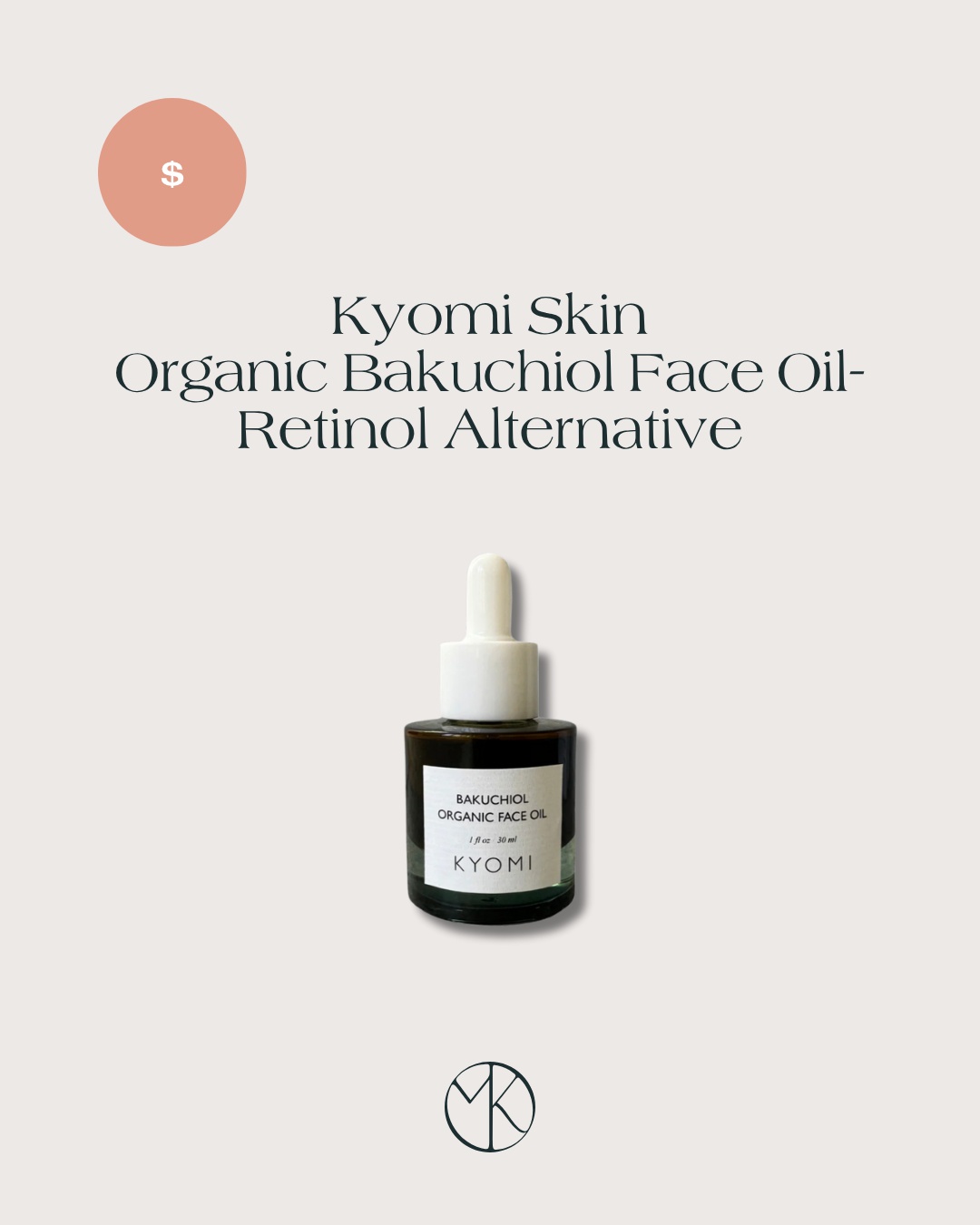 Kyomi Organic Bakuchiol Face Oil- Bakuchiol Serum, Retinol Alternative