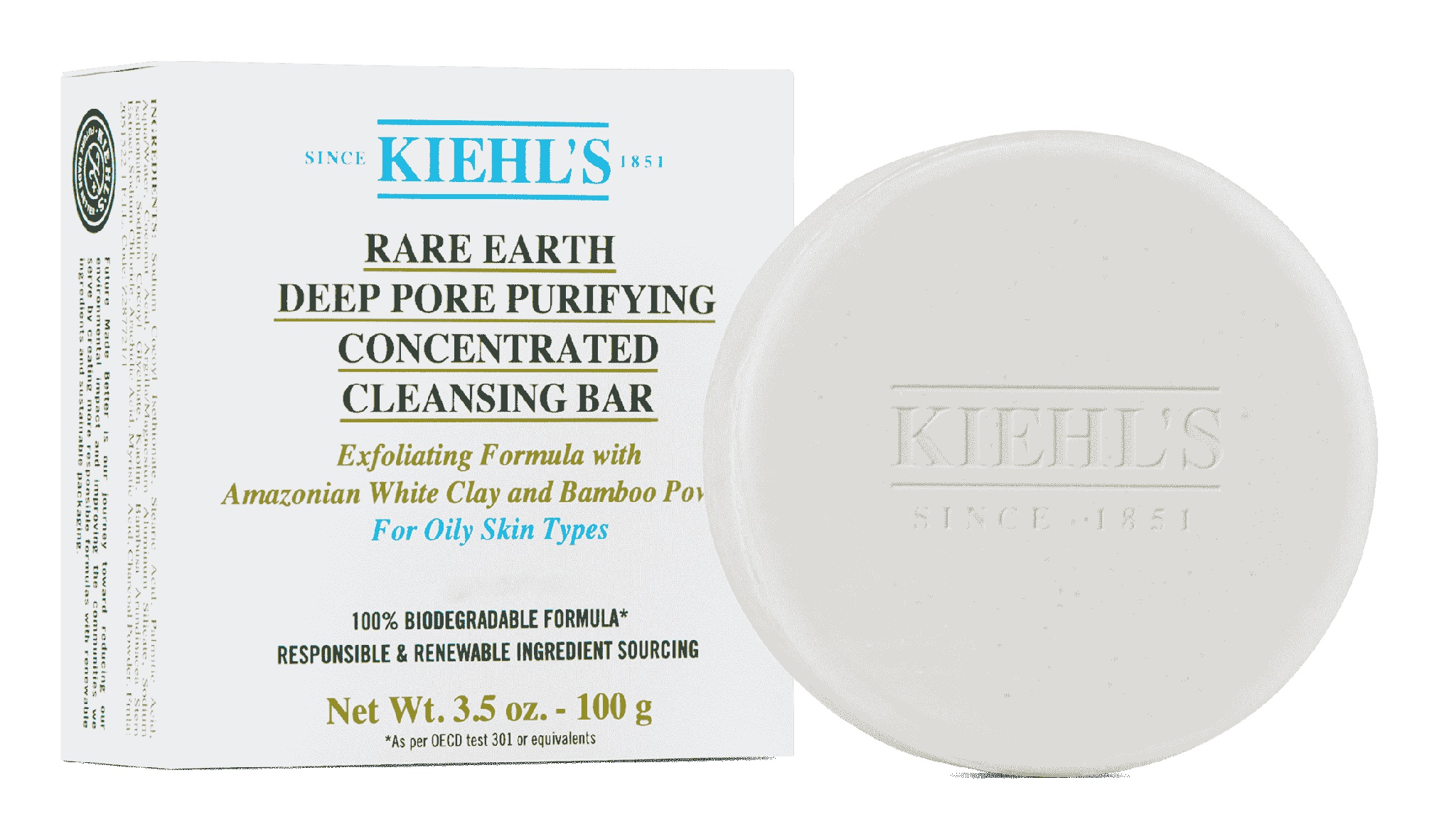 Kiehl’s Rare Earth Deep Pore Purifying Concentrated Cleansing Bar