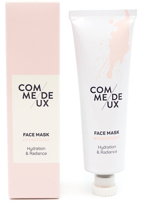 Comme Deux Pink Paint Face Mask