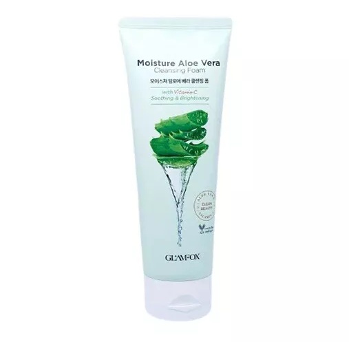 glamfox Moisture Aloe Vera Cleansing Foam With Vitamin C Soothing & Brighting