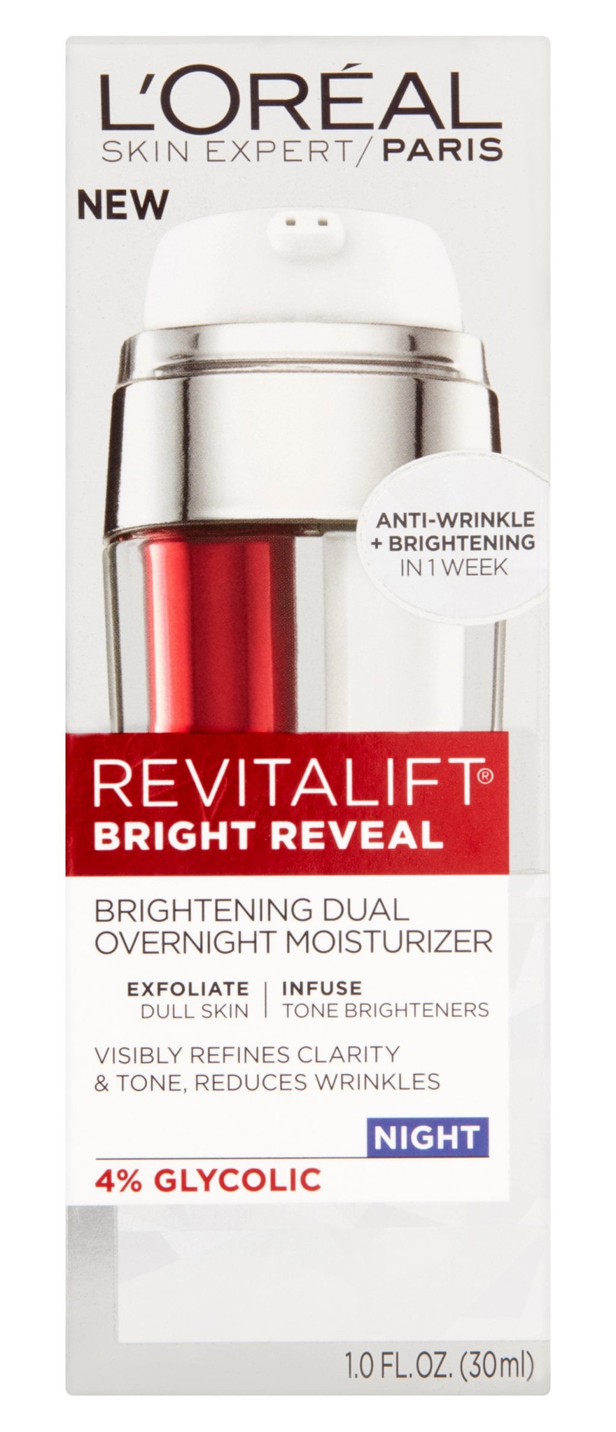 L'Oreal Revitalift Bright Reveal Brightening Dual Overnight Moisturizer