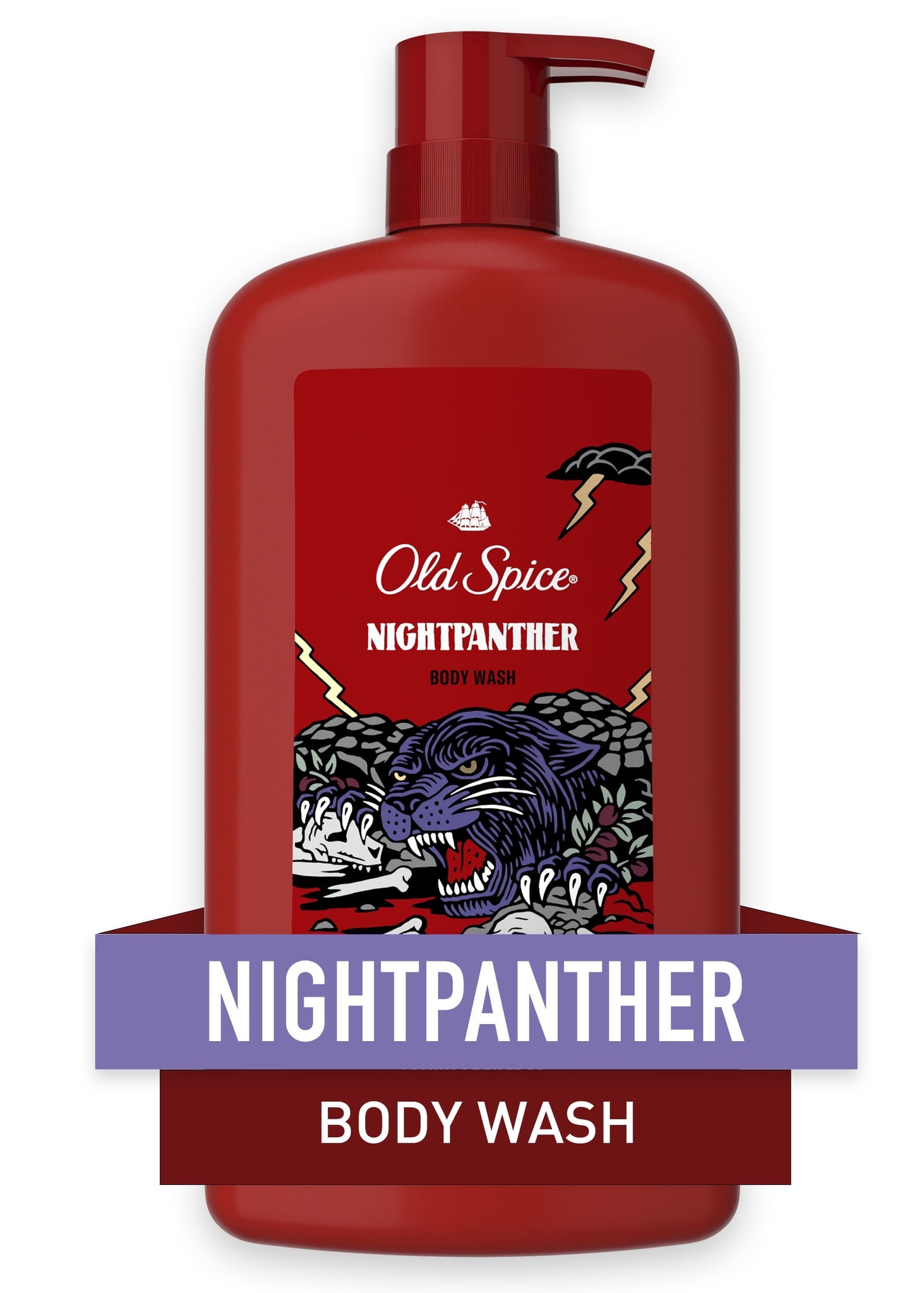 Old Spice Body Wash For Men, Nightpanther, Long Lasting Lather