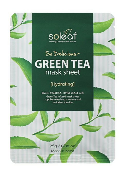 soleaf So Delicious Green Tea Mask Sheet [Hydrating]