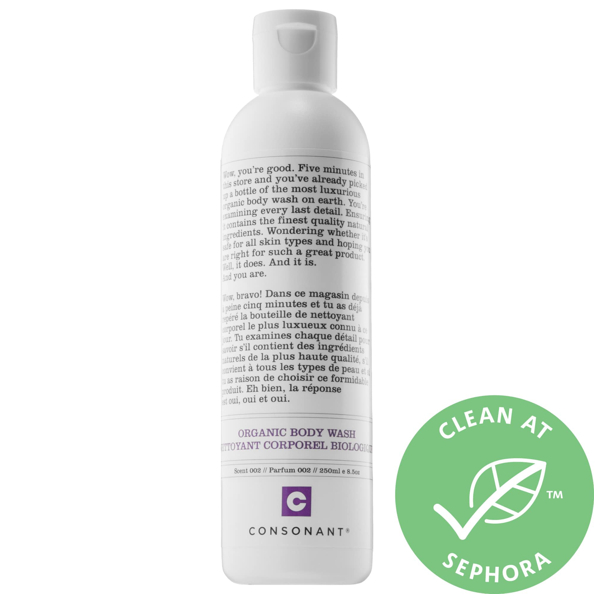 Consonant Organic Body Wash Peppermint & White Sage