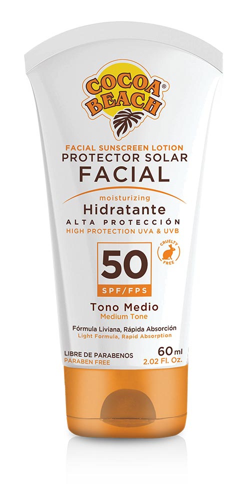 Cocoa Beach Protector Solar Facial FPS 50 Tono Medio