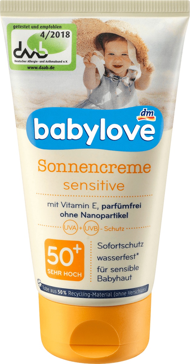 DM Babylove Sonnencreme Sensitiv Lsf 50+