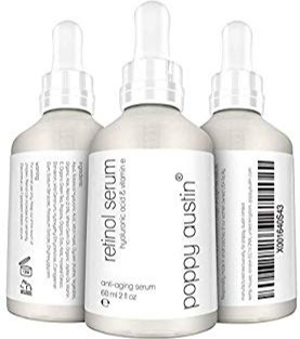 Retinol Serum by Poppy Austin Double Sized 60Ml - Vegan, Cruelty-Free, Organic - With 2.5% Retinol, Vitamin E & Hyaluronic Acid - Anti Ageing Serum For Face, Neck & Under Eye Wrinkles