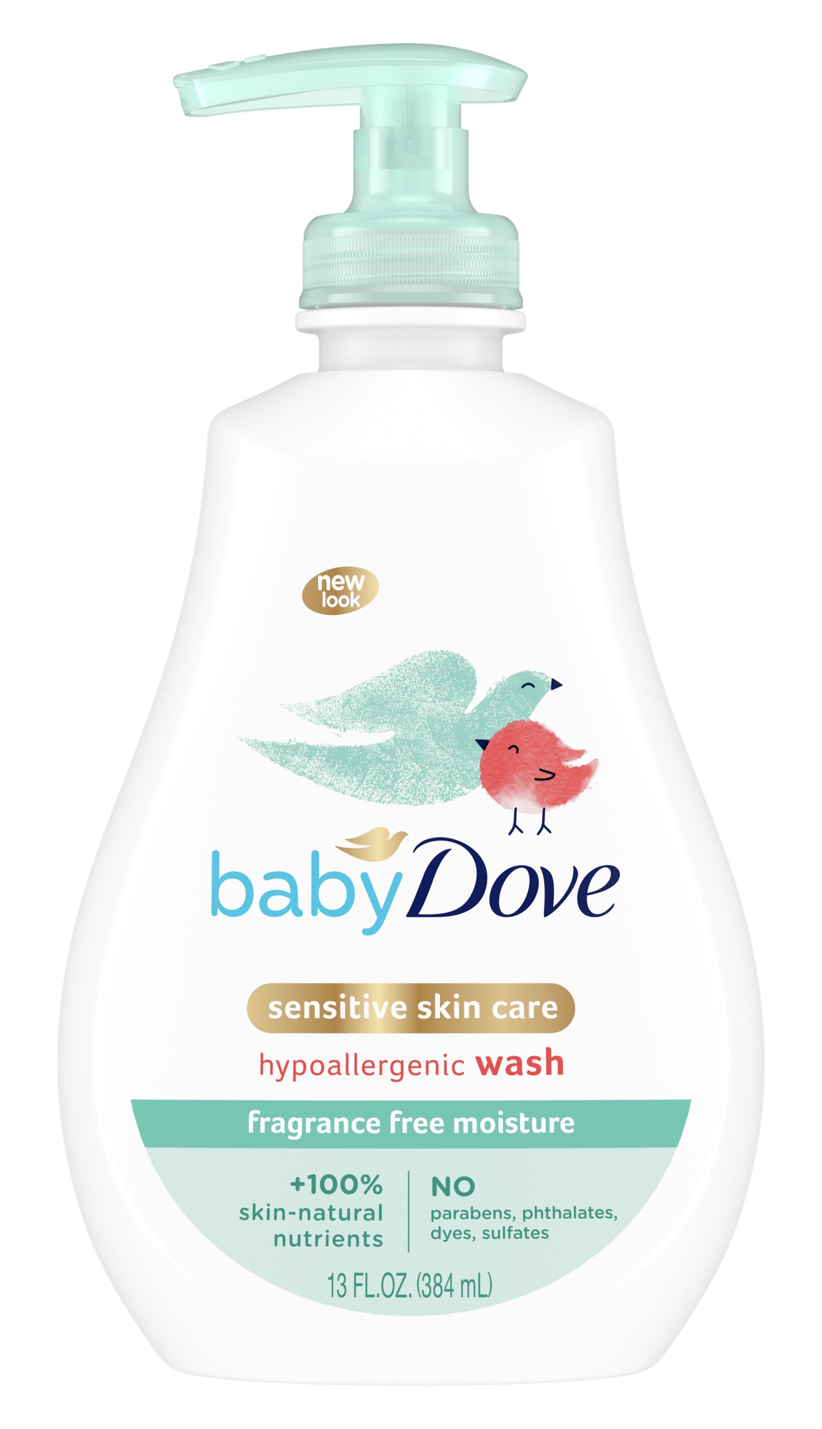 Dove Baby Dove Fragrance Free Moisture Baby Body Wash & Shampoo Hypoallergenic For Eczema-prone Skin