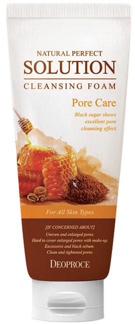 Deoproce Natural Perfect Solution Cleansing Foam Black Sugar And Honey