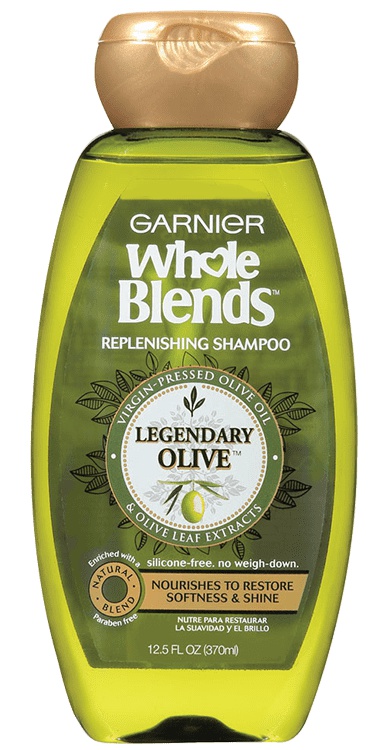 Garnier Whole Blends Replenishing Shampoo With Virgin-Pressed Olive Oil & Olive Leaf Extracts