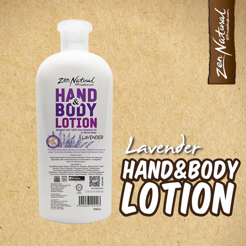 Zen Natural Hand & Body Lotion Lavender