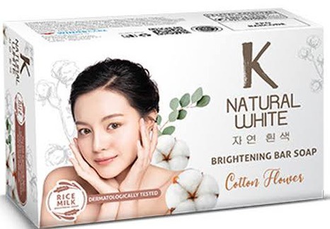 K Natural White Brightening Bar Soap Cotton Flower