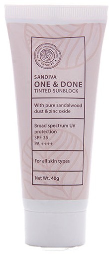 Sandiva Sandiva One & Done Tinted Sunblock With Sandalwood, SPF 35+ Pa++++