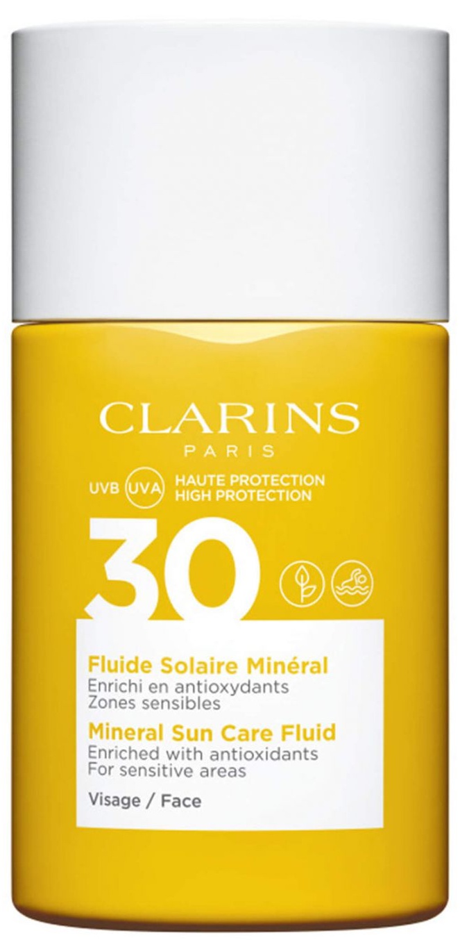 Clarins Uva / Uvb Facial Mineral Fluid 30 Enriched With Antioxidants