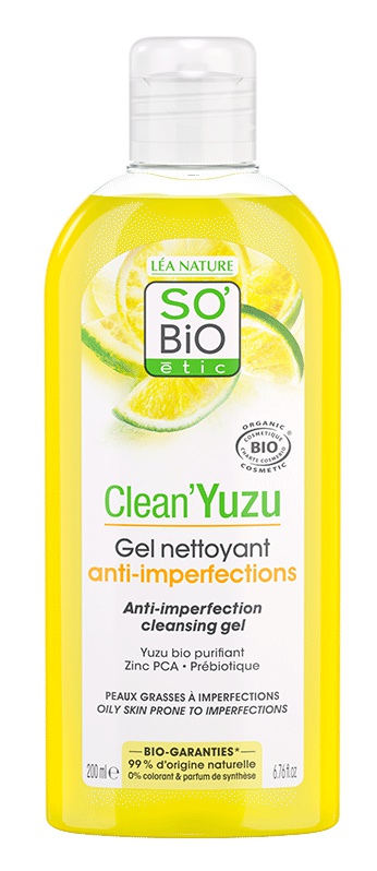 SO’BiO étic Gel Nettoyant Anti-imperfections Clean’yuzu