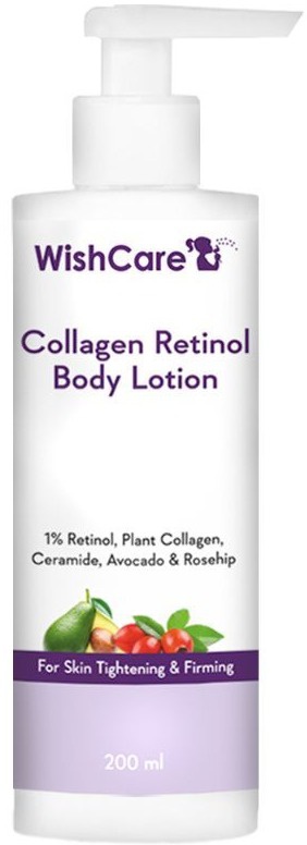 WishCare Collagen 1% Retinol Body Lotion - For Skin Tightening & Firming - With Niacinamide, Ceramide, Rosehip & Avocado