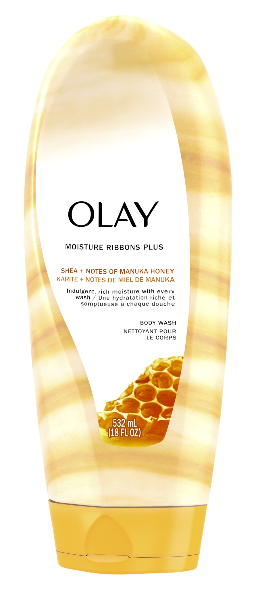 Olay Moisture Ribbons Plus Body Wash, Shea + Manuka Honey