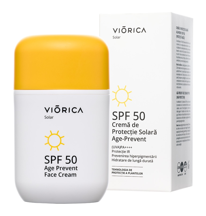 Viorica Cosmetics Age Prevent Face Cream SPF 50, Viorica Solar